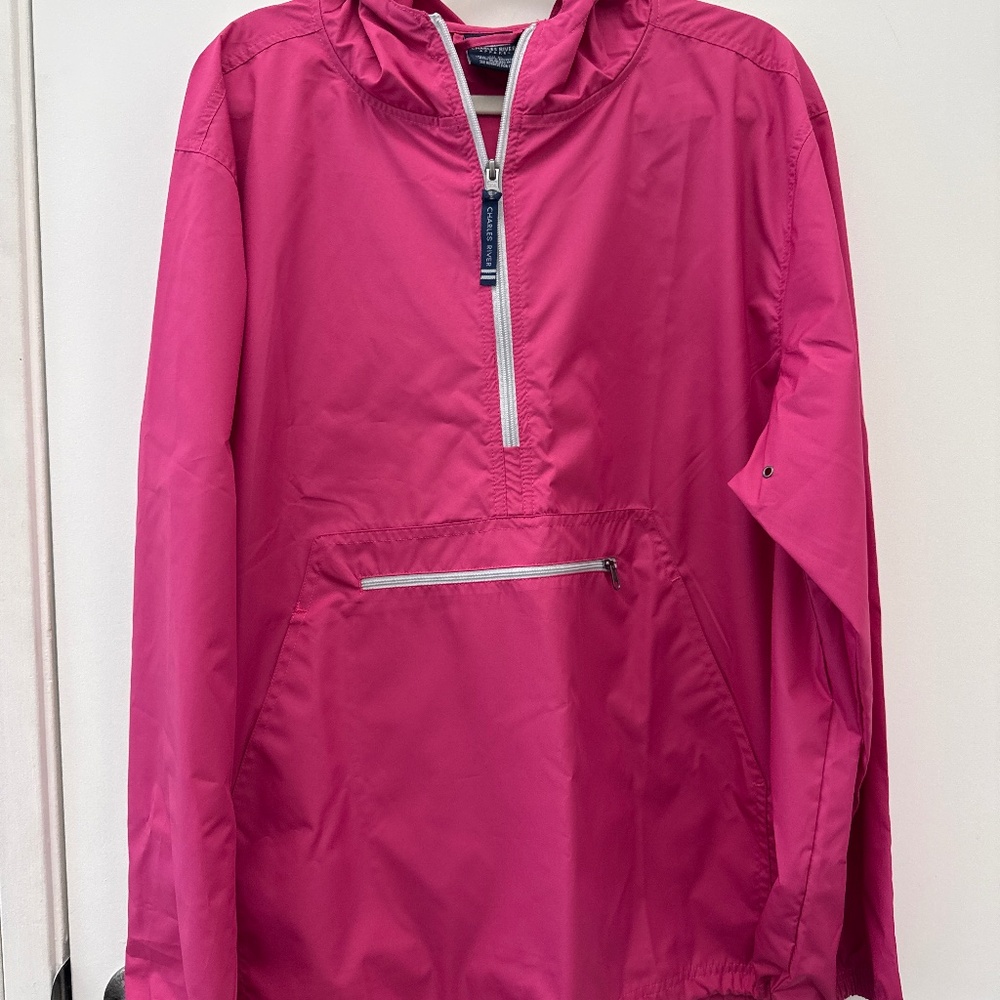 Charles River Apparel Fuchsia Half-Zip Windbreaker Jacket